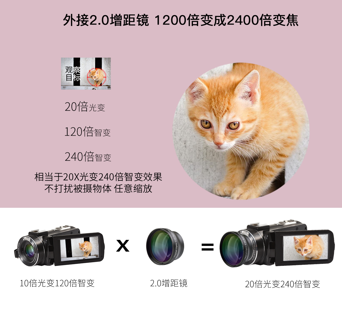 Camera ánh sáng kỹ thuật số Ordro / Ouda HDV-Z82 HD 4K ống kính góc siêu rộng kinh doanh đám cưới DV