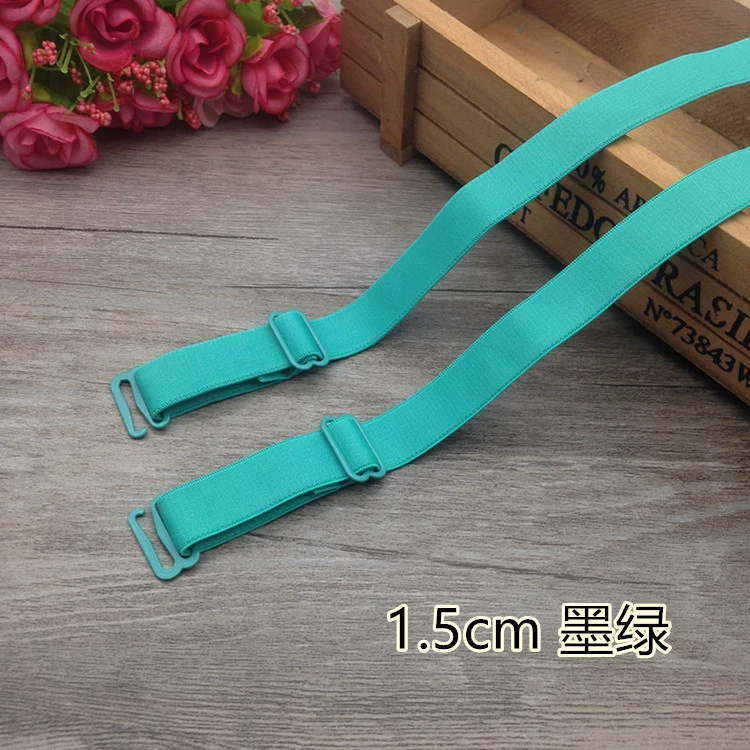 1.2 1,5cm rộng màu rắn đồ lót đàn hồi dây đeo vai áo ngực dây đeo áo ngực dây đeo kẹo đồ lót với 2 cặp dây quai áo lót
