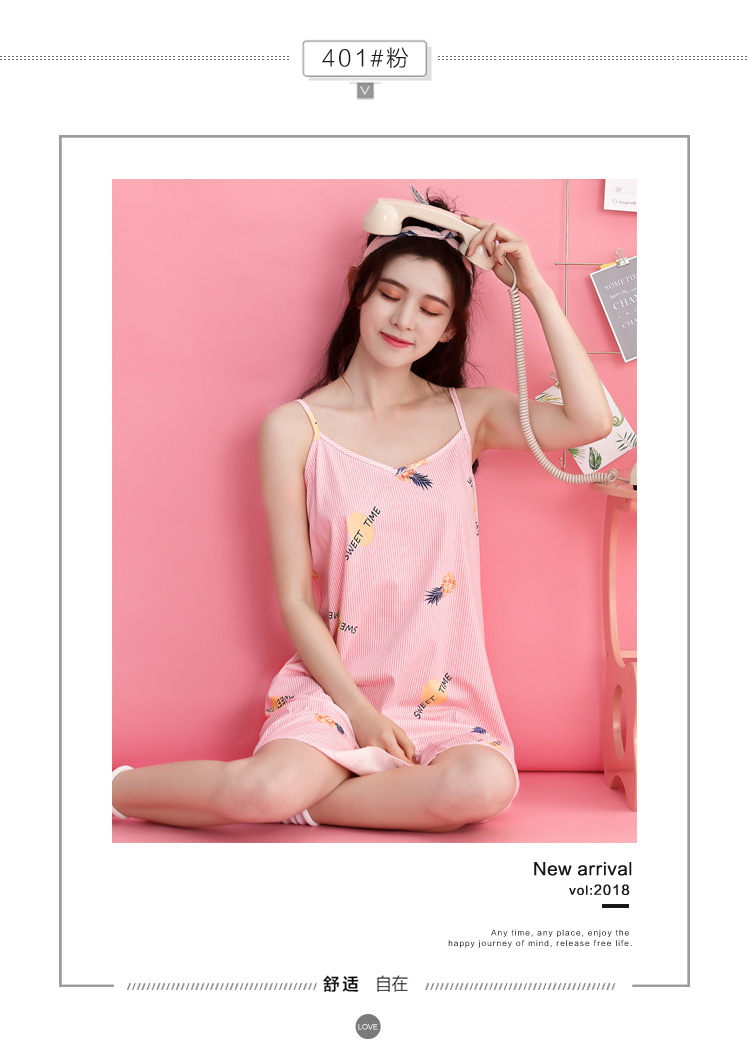 Đặc biệt hàng ngày mùa hè Hàn Quốc nightdress ladies bông ngắn tay áo XL vest đồ ngủ mùa hè không tay dịch vụ nhà