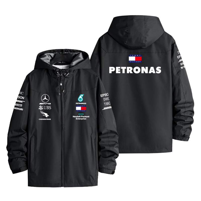 Mercedes F1 Jacket Amg Racing Suit Jacket Mercedes Motorcycle Hooded Waterproof Windbreaker Casual Jacket