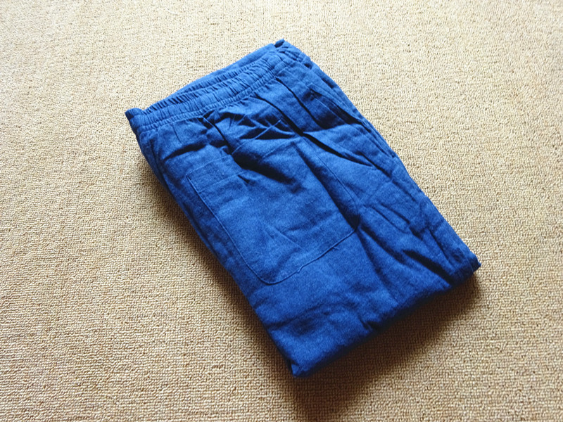 Châu Âu và Hoa Kỳ cộng với chất liệu cotton thun co giãn cỡ lớn, dây thun, quần lửng, quần liền màu rộng cỡ lớn 120 ~ 240 kg quần mặc nhà unisex