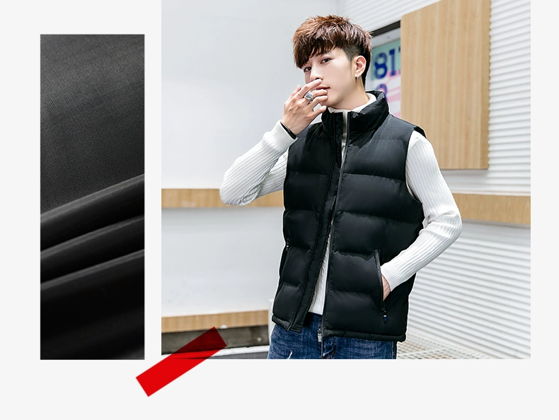 Vest nam thu đông thanh niên phiên bản Hàn Quốc xu hướng xuống áo vest cotton dày ấm áp áo khoác vest nam đẹp trai vest khoác nam