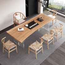Modern minimalist acrylic tea table combined Zen Light Luxury Office Kung fu tea table tea table