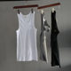 ການຂົນສົ່ງຟຣີ summer ຜູ້ຊາຍຮອບຄໍ sweat vest ສີຂາວ underwear soft elastic ກິລາ I-shaped base cotton hurdle sling