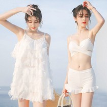 Super Immortal Swimsuit Womens Three Piece 2019 New Explosive Conservative Students Korean Sexy Split Bikini Swimsuit