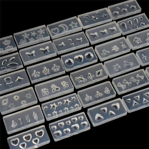 Украшение для ногтей, накладные ногти, силиконовая форма, трехмерный шаблон с бабочкой, DIY, с драгоценным камнем, в цветочек