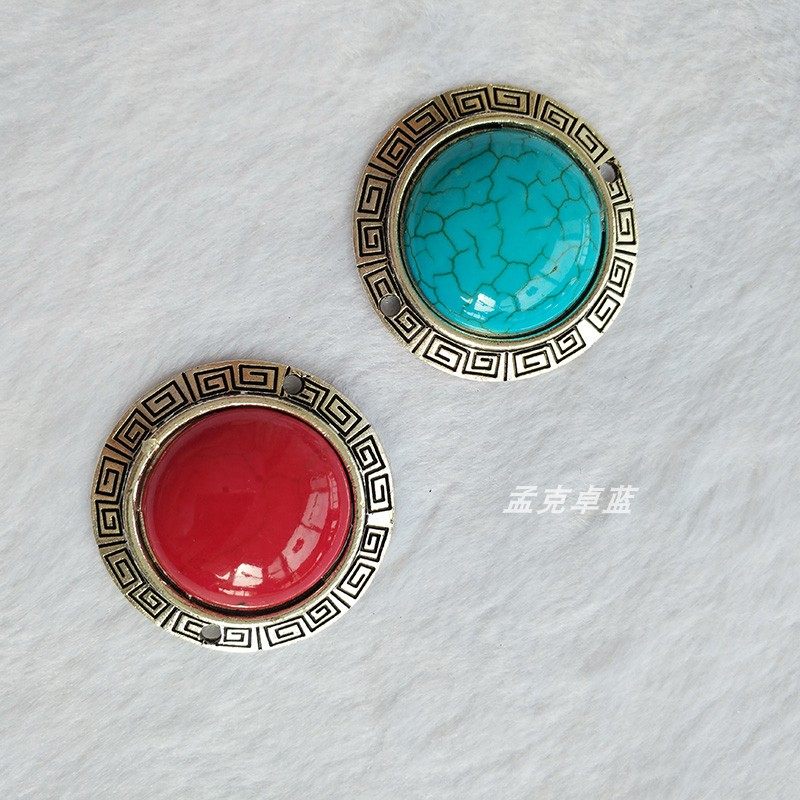 Mongolian jewelry DIY accessories accessories ethnic wind handmade string of bead string connector earring necklace