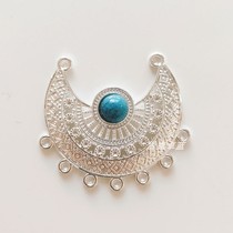 Crescent Shaped Metal Small Pendant Accessories Can Hang Beads Flow Su National Wind Decorations Vintage National Wind Accessories New