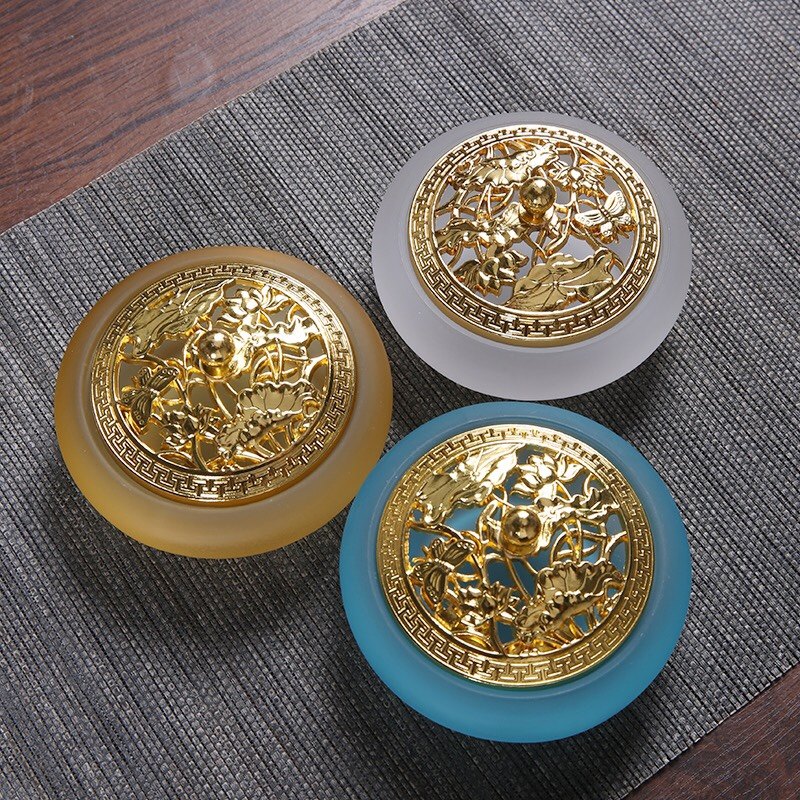 Flat bottom butterfly lotus leaf glazed tray incense stove Home Indoor office bedroom disc Chantal tavern Fragrant Seal Incense Stove Wenfang Pendulum-Taobao