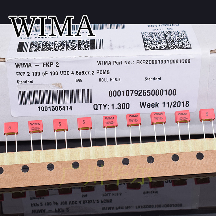 Brand new licensed German WIMA 100PF 101 100V WIMA capacitor FKP2