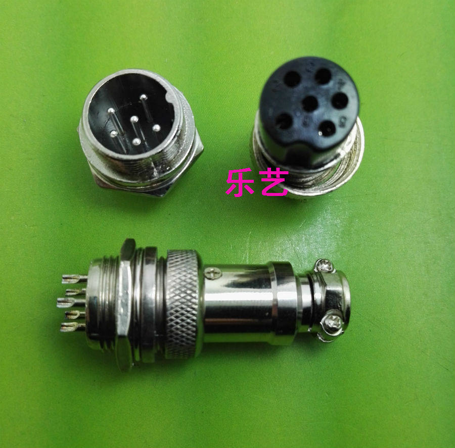 Audio and video connector special sale) Aviation plug Six-core 16MM female plug male socket GX16-6 single