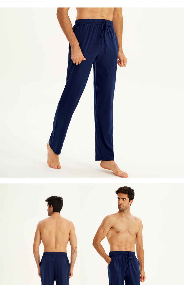Shile Men Quần Pyjama Quần Quần Cotton Home Quần Nam Thin Cotton Loose Solid Màu Nam Cotton Thin Pyjama quần baggy nam