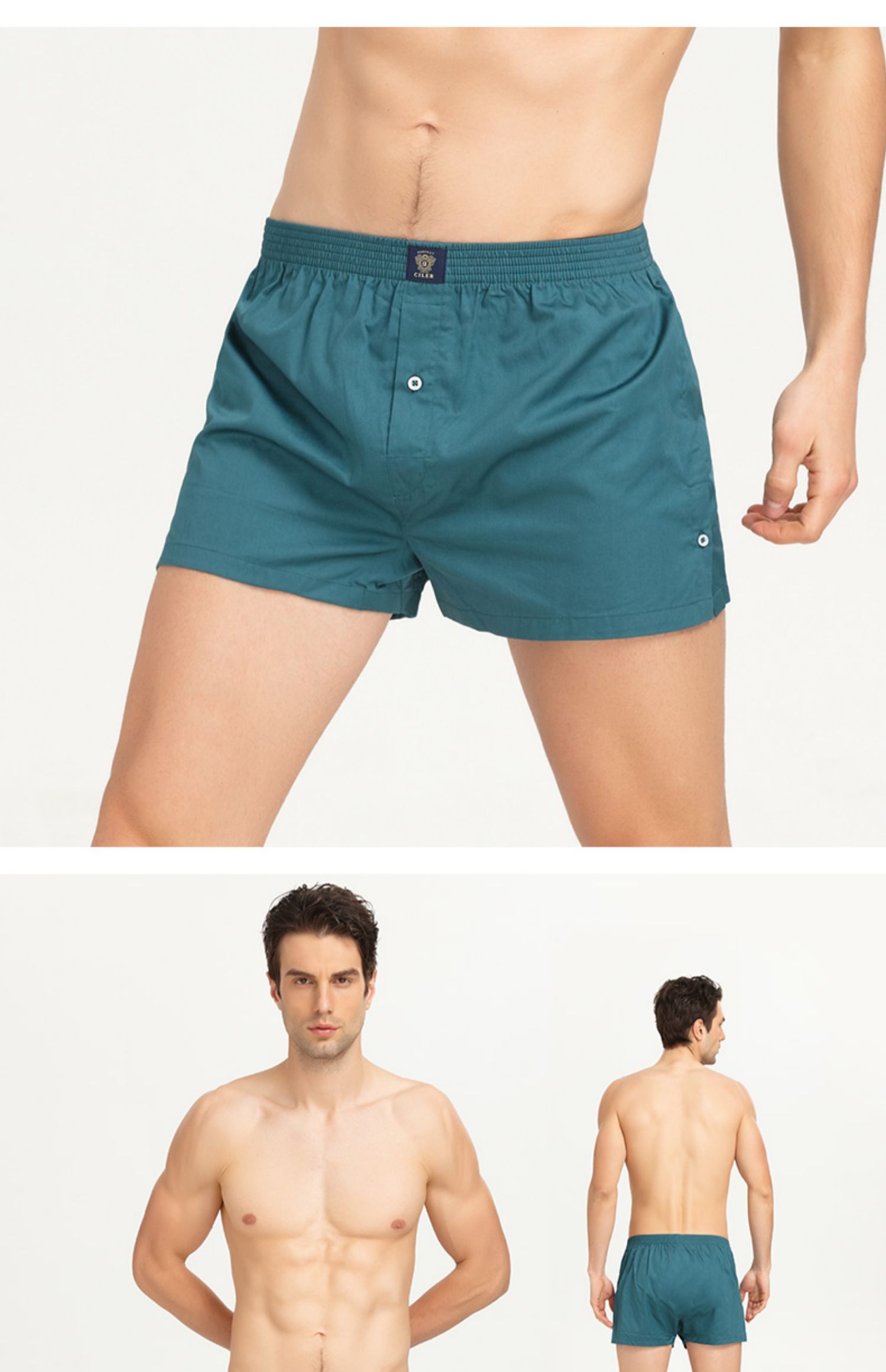 Shile Men Boxer Quần Quần lót Home Quần short Cotton Một chiếc quần Luo Loose Boxer Kích thước lớn Mùa hè mỏng - Giống cái quần lót đôi