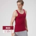Modal co giãn trắng nam vest vest đỏ manic vest nam vest thể thao màu đen - Áo vest Áo vest