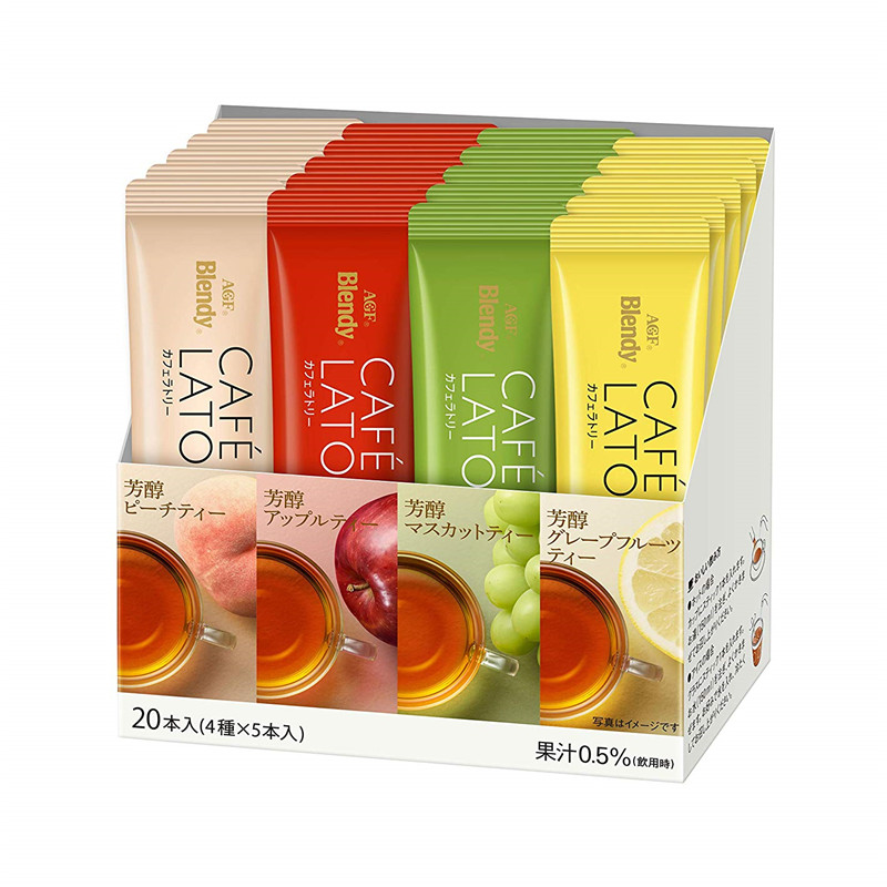 Japanese direct mail agf blendy cafe latory instant fruit black tea drink 20 boxes 2 boxes