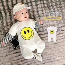 Baby one-piece clothes baby pure cotton splicing Harvest newborn spring autumn net red climbing clothes 0-18 months young child pyjamas