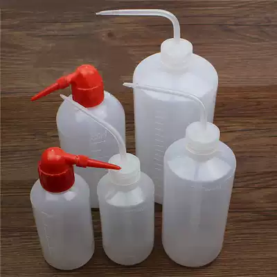 Elbow White transparent plastic wash bottle 500ml250ml1000ml red head bottle with lid cleaning