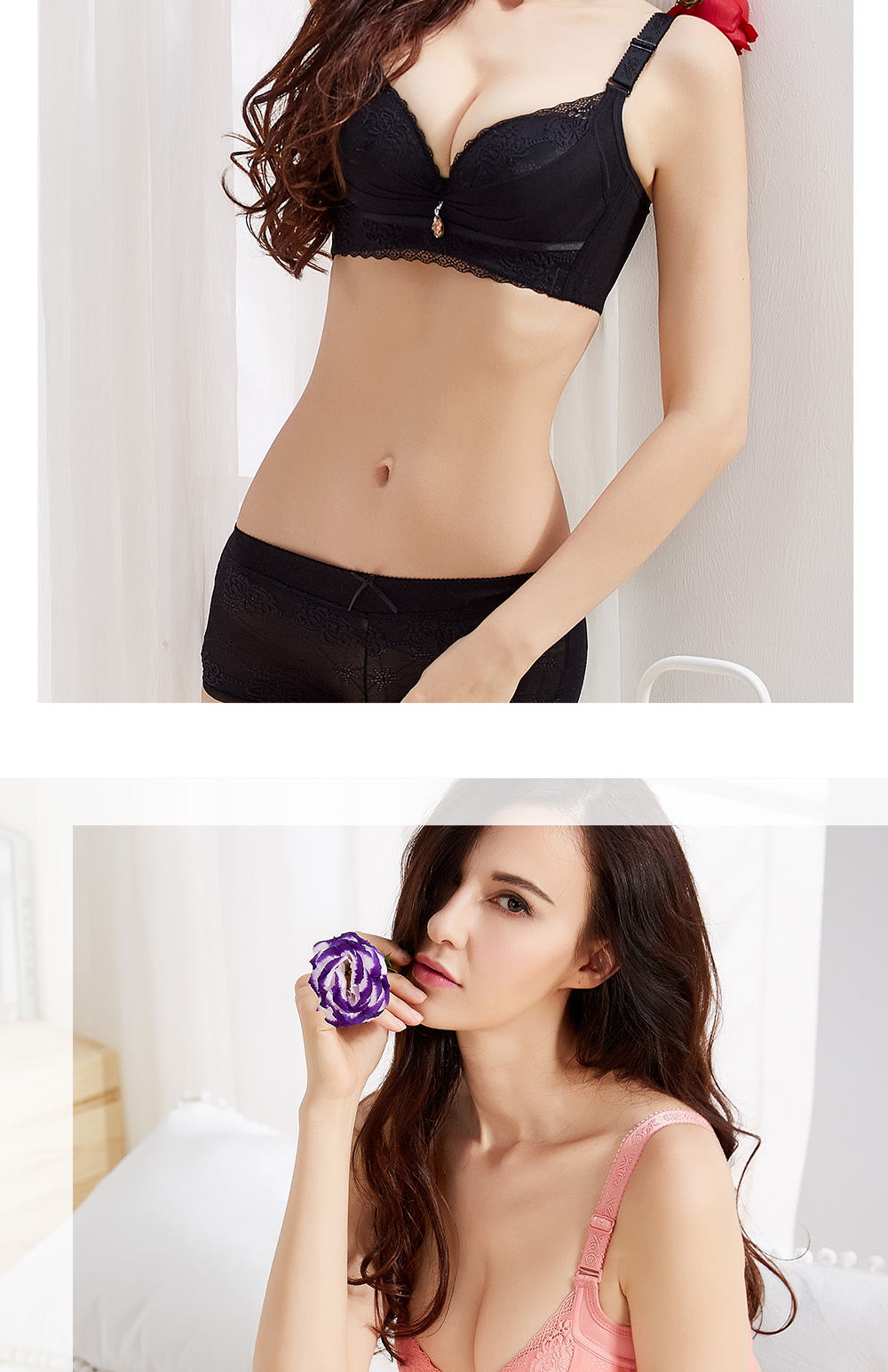 Bộ ngực của phụ nữ bộ sưu tập ngực nhỏ của bộ đồ lót ngực đặt ngực dày siêu dày mà không có vòng thép tập hợp điều chỉnh áo ngực ao lot