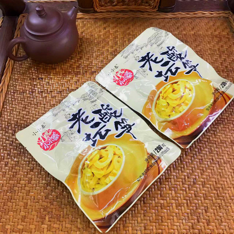 Angie xiao terkterk old altar sour flavor bamboo shoot kai dai ji shi pickled bamboo shoots appetizing xia fan cai snack pickled zhu sun gan