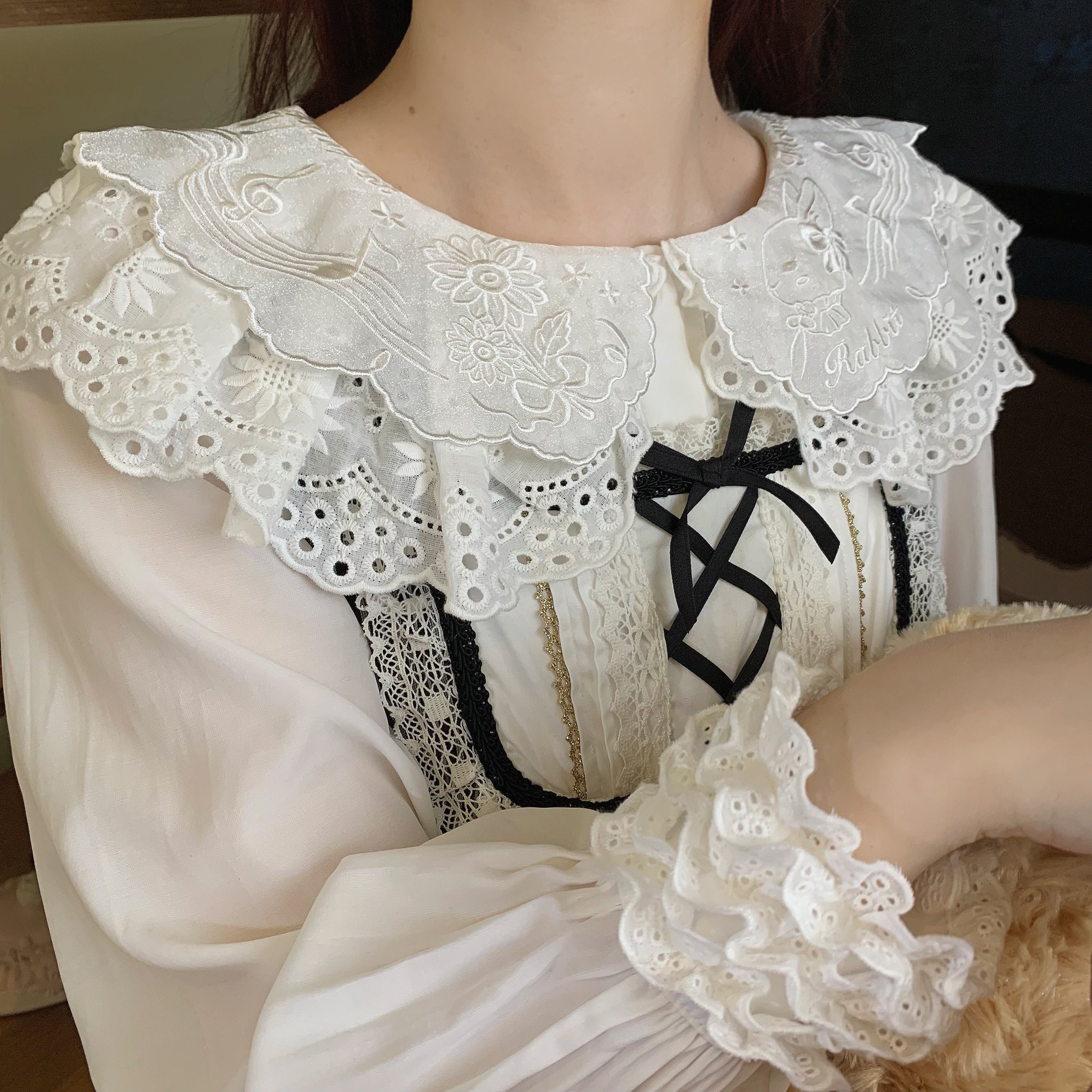 花筵LOLITA小小兔衬衫,纯色可爱DOLL风如何演绎少女心?💖-lolita衬衫/内搭-淘宝好物网