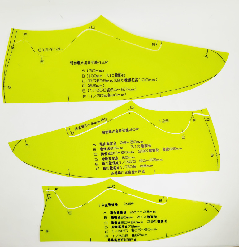 Shoe Pattern Design Tutorial Tool Curve Board Sneaker Six-Point Design Method Shoe Opening Line Template Pattern Maker Assistant