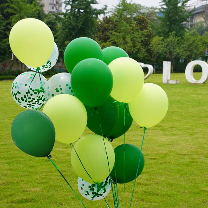 Forest-Themed Green Balloons for Baby's Birthday Decoration, Spring Outing, Outdoor Activities, Photo Shoot, Picnic Party Scene Decorations