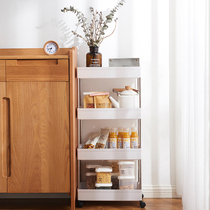  Kitchen shelf Plastic multi-layer household storage rack large pulley finishing storage shelf loss clearance