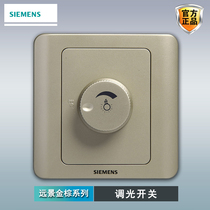 Siemens Dimming Switch Regulator Panel Vision Golden Brown Knob 86 High Power Home Regulator Light Source Switch