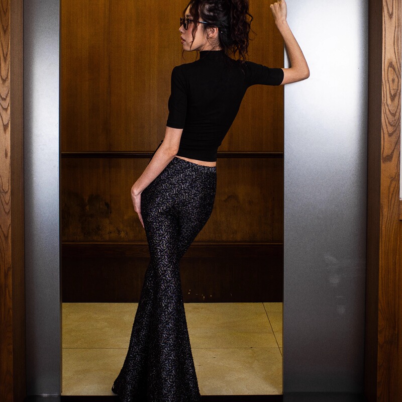 Clearance Sale Neon Fyre Original Stretchy Shiny Lace Sexy Slim Fit Versatile Flared Pants Clearance Sale Neon Fyre Original Stretchy Shiny Lace Sexy Slim Fit Versatile Flared Pants