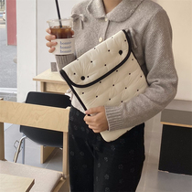 Korean ins simple solid color ipadpro 11-inch storage bag protective cover liner bag 14-inch laptop bag