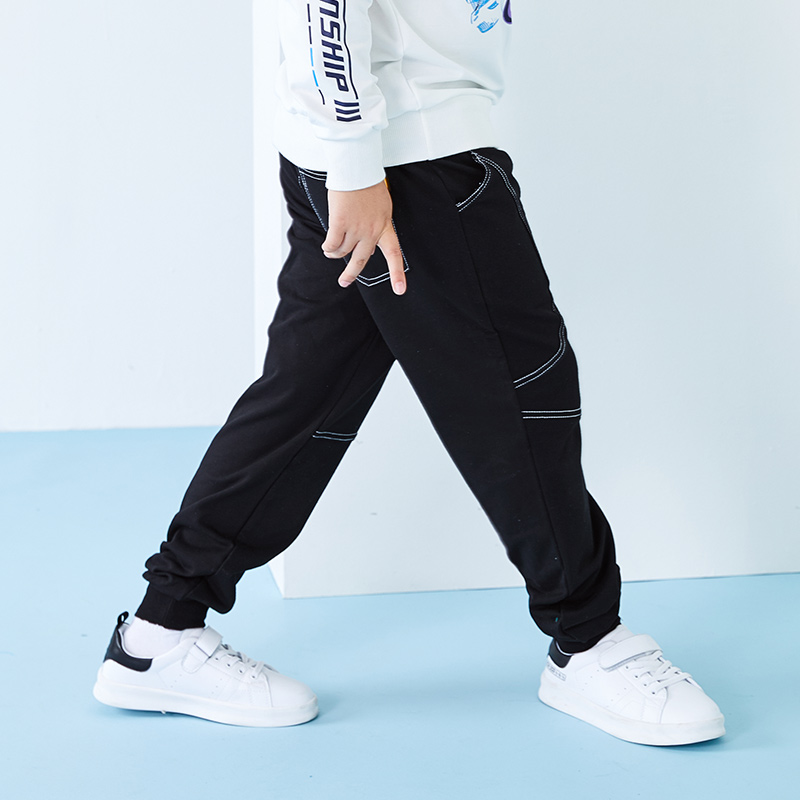 quần cậu bé béo tăng chất béo quần trẻ mùa xuân và mùa thu lớn mỡ số trẻ em sweatpants bông quần lỏng lỏng lẻo.