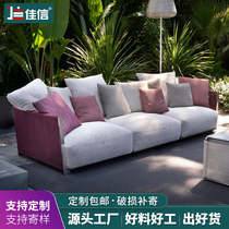 Outdoor Sofa Leisure Rattan Rattan Chair Living Room Sunscreen Waterproof Garden Terrace Outdoor Lazy Rattan Furniture Combination