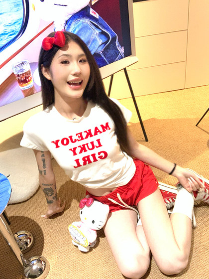 JMJ春夏美式复古休闲运动修身抽绳短裤男女薄款休闲直筒三分裤