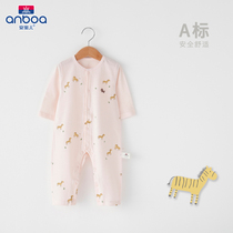 Amber baby jumpsuit summer male and female baby ha clothes underwear underwear cotton pajamas crawling clothes newborn