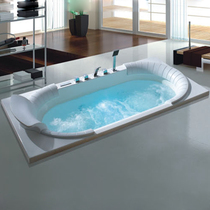 Acrylic bathtub Rectangular five-piece set embedded bathtub mosaic engineering bathtub tub 1 8 meters