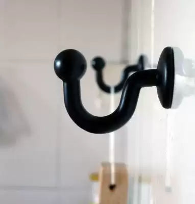 Simple small hook modern curtain adhesive hook wall hook wall hook clothes adhesive hook curtain accessories European white black Wild