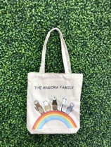 Rainbow Joy Eco-friendly Bag Angoru Angru Pet Minke Ferret Canvas Handbag bag outside with bag