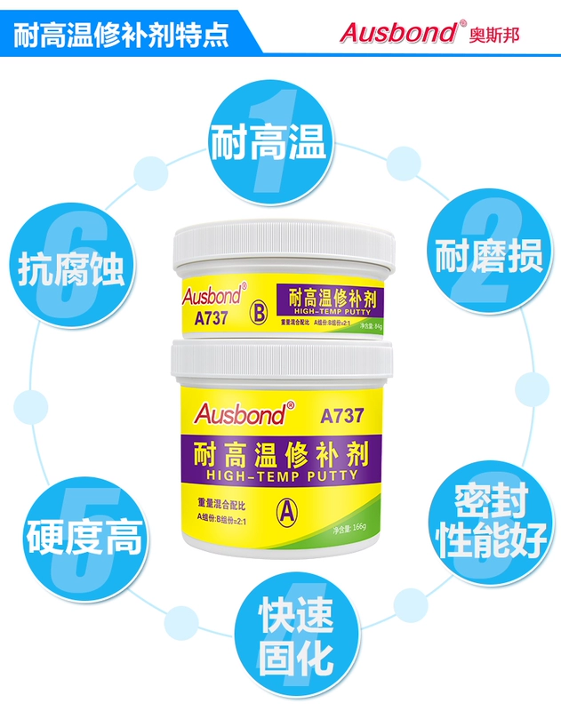 keo dán ống pvc Chất sửa chữa chịu nhiệt độ cao men kim loại sắt dính thép nhôm gốm 350 độ keo chống thấm nước ống xả ô tô sửa chữa lỗ hàn phổ quát mạnh mẽ nhanh chóng làm khô keo ab đặc biệt 300 độ keo dán keo dán kính