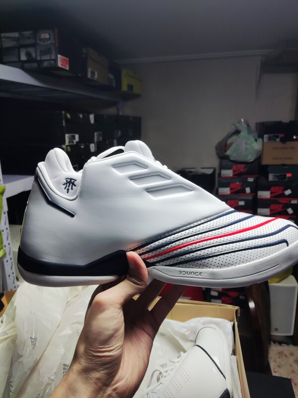 Adidas t Mac 2 Restomod Mcgrady Olympic Games Practical Basketball Shoes White Blue Red H67327