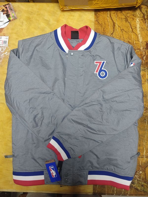 Nike/Nike 76Ers Men's Sports Nba 76Ers Baseball Thin Cotton On-Court Jacket Bq2587-063 Nike/Nike 76Ers Men's Sports Nba 76Ers Baseball Thin Cotton On-Court Jacket Bq2587-063