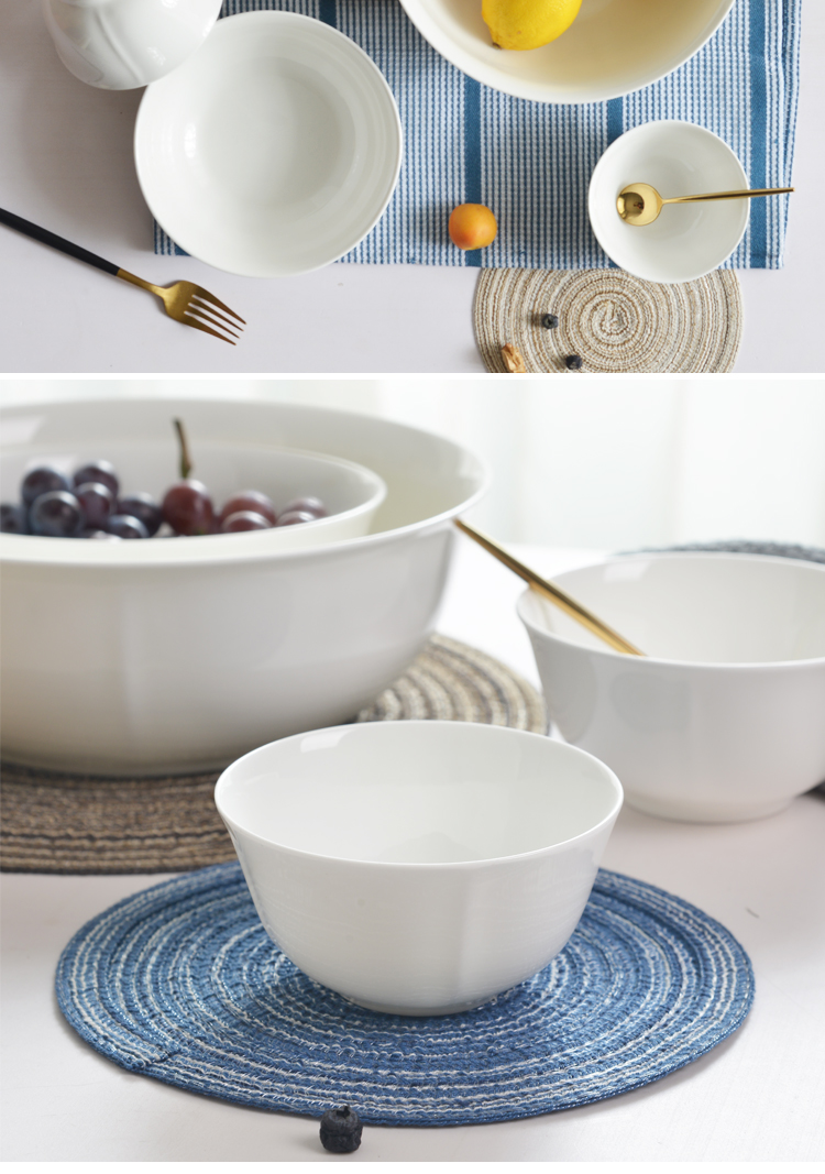 Tangshan ipads bowls home 9 inches big bowls of large porcelain tableware soup bowl two large bowl to eat rainbow such as bowl bowl in the kitchen