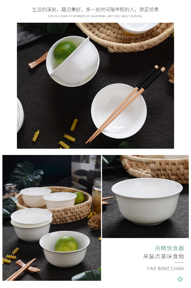 Tableware bowls of 10 with pure white ipads bowls home 4.5 inch bowl white ceramic 10 soup bowl noodles bowl