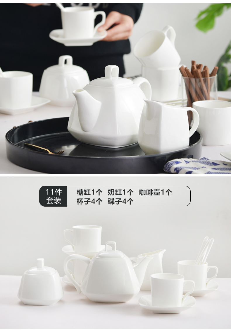 Royal square coffee tea tao family suits for tangshan ipads porcelain ceramic tea set unleaded non - toxic