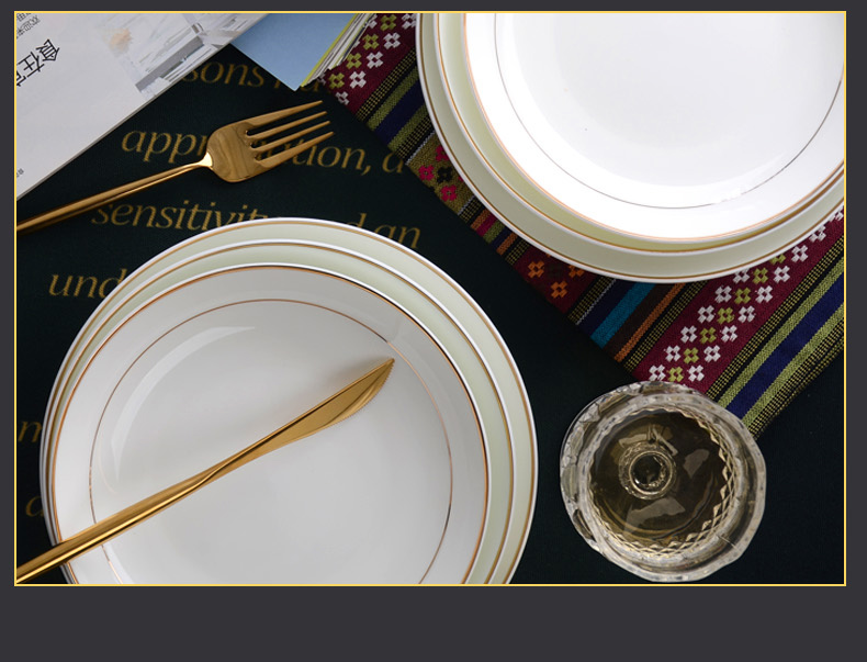 European style up phnom penh dish dish 10 7 inches dish dish of white porcelain contracted household FanPan ipads plate