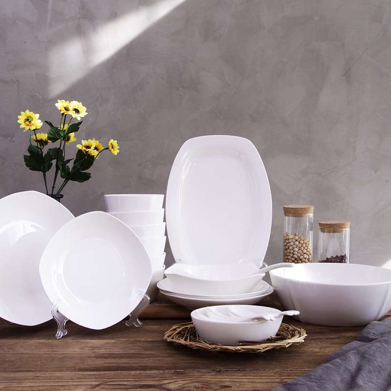 Dishes suit household combined household contracted style bowl chopsticks skull porcelain tableware suit 20 Dishes