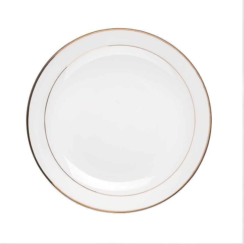 Up Phnom penh dish Europe type 0 home round the ipads plate 8 inches deep white porcelain ceramic plate tableware