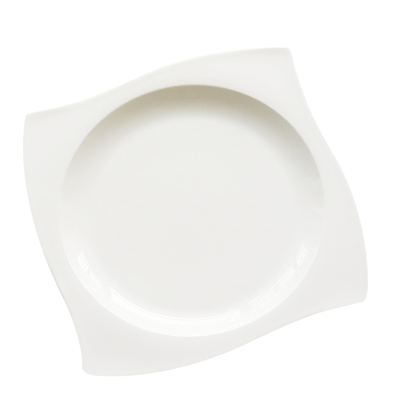 Pure white ipads porcelain Japanese creative type plate S flat plate cold dish dish western food steak dish food dish dish