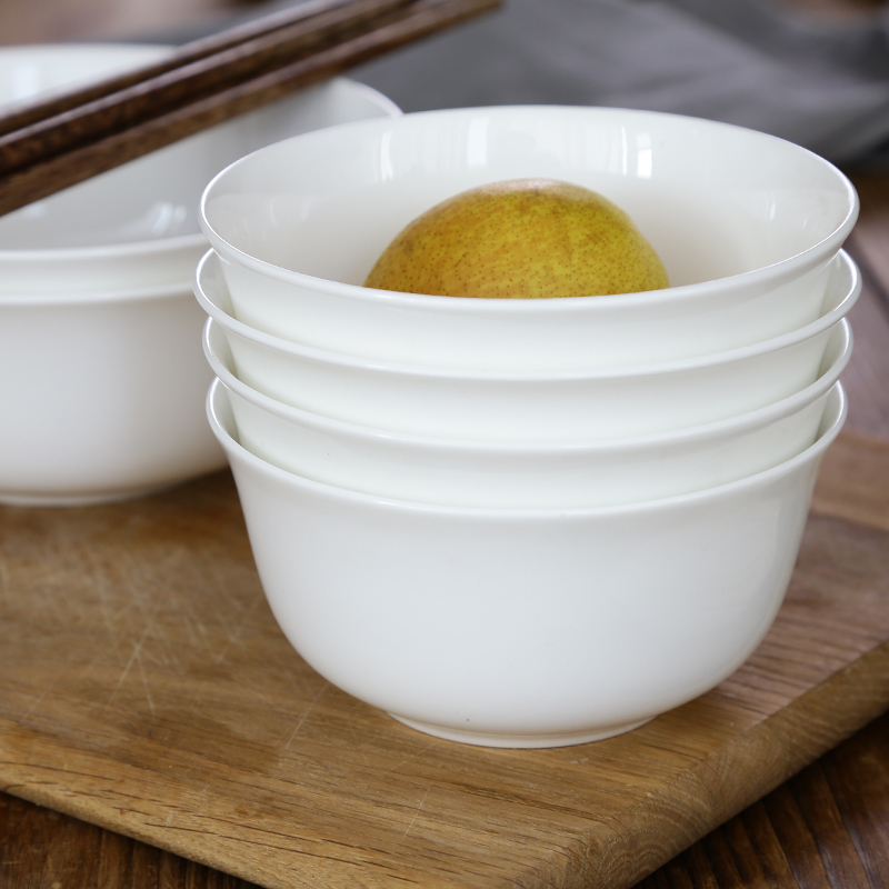Tangshan pure white ipads porcelain tableware tableware suit dishes home 4 combo "12 head white kitchen dishes suit