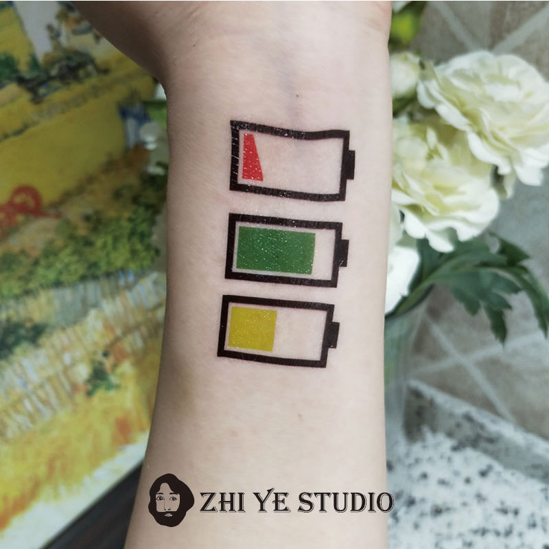Branch Lord Power Energy Tattoo Sticker with Elegant Color Power Full Power Insufficient Fun AI Tech Men And Women Couples