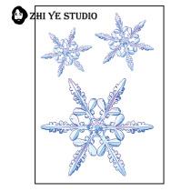 Zhi Ye Frozen Snowflake tattoo sticker waterproof durable girl Snow Flake Snow Fairy Tale clavicle ear